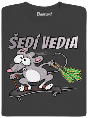 Šedí vedia - myšiak pánske dlhý rukáv Dark Grey