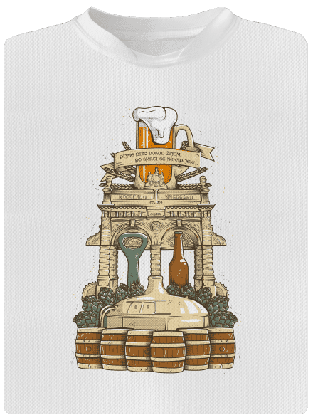 Pivný oltár detské športové tričko White