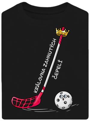 Kráľ zahnutých čepelí - florbal unisex tričko oversized Black
