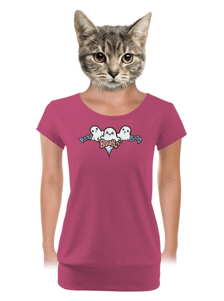 Boobs dámske tričko s lemom Magenta