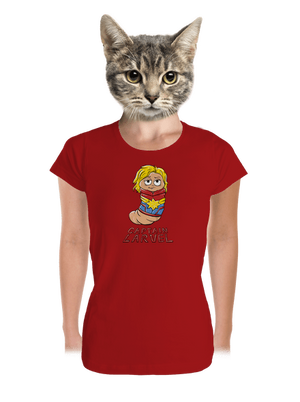 Captain Larvel dámske tričko prémium Red Mal