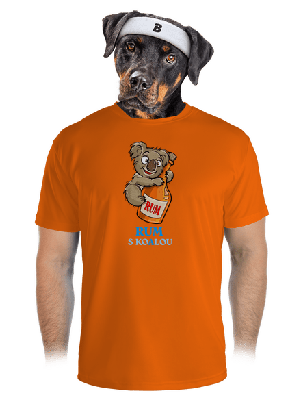 Rum s koalou pánske športové tričko Neon Orange