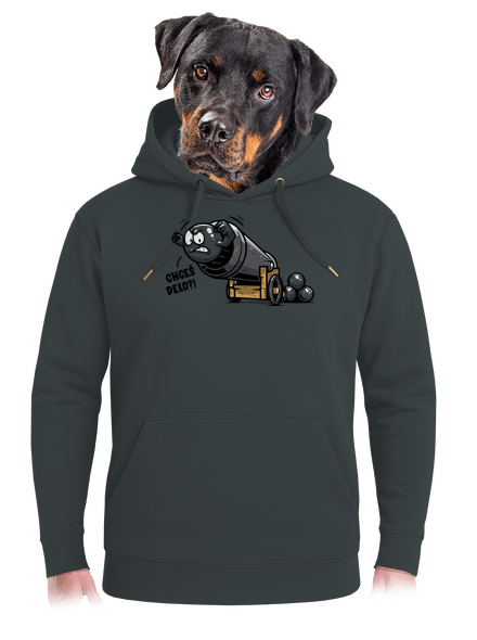 Chceš delo? unisex mikina premium Charcoal