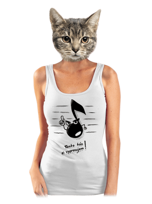 Tón dámske tielko klasické White