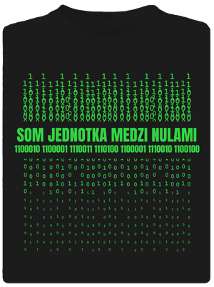 Jednotka medzi nulami pánske športové tričko Black