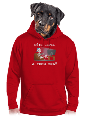 Ešte level pánska mikina klokanka Red