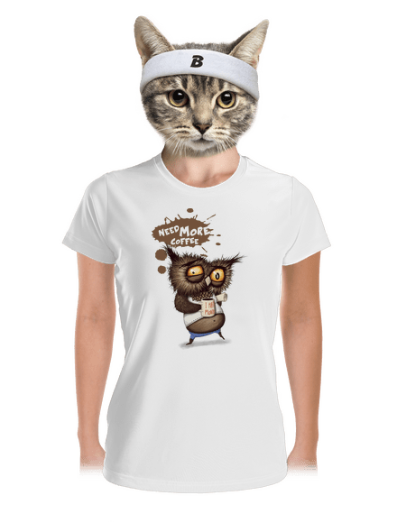 Need more coffee dámske športové tričko White