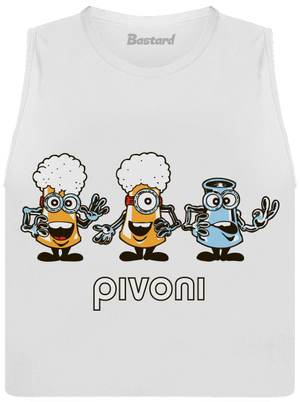 Pivoni dámske tielko voľné White