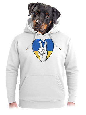 Ukrajina - Mier unisex mikina premium Snowwhite