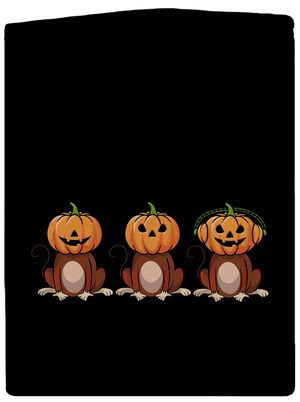 Halloween opičky dámska mikina na zips Black