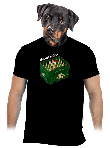 Advent začína pánske tričko Black