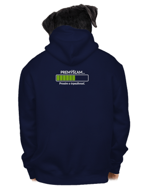 Premýšľam pánska mikina na zips Navy