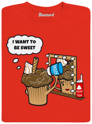 Sweet muffin pánske tričko Fiery Red