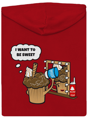 Sweet muffin pánska mikina na zips Red