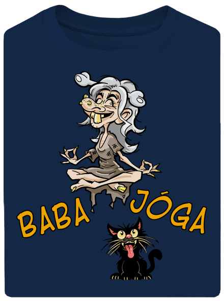 Baba Jóga unisex tričko oversized Midnight Blue
