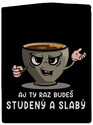 Studená káva dámska mikina na zips Black