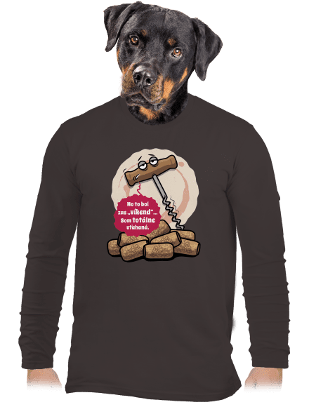 Uťahaná vývrtka pánske dlhý rukáv Bear Brown