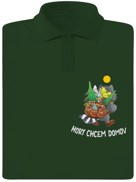 Hory chcem domov pánska polokošeľa Bottle Green Mal