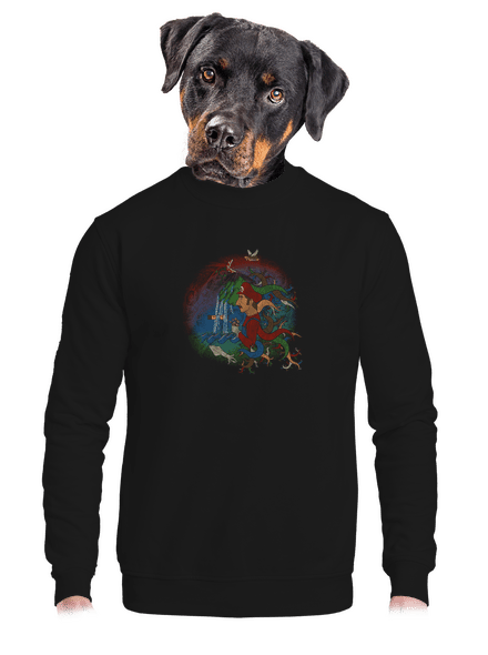 Marios Trip unisex mikina bez kapucne Black