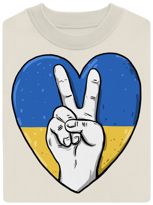 Ukrajina - Mier unisex mikina bez kapucne Off White