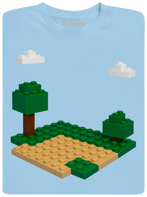 Lego z vlastnej fotky pánske tričko Sky Blue