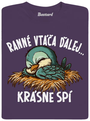 Ranné vtáča spí pánske tričko Urban Purple