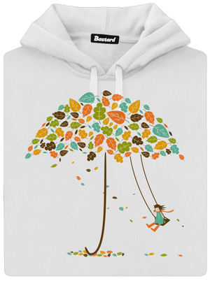 Radosť z jesene dámska mikina klokanka White