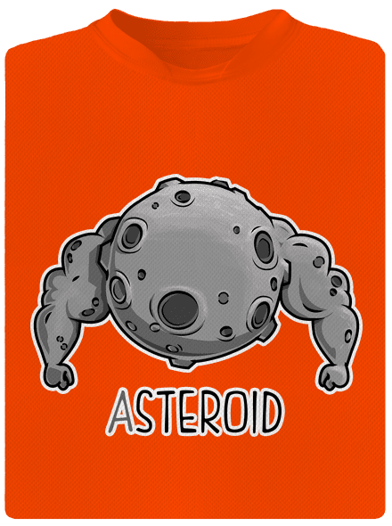 Asteroid pánske športové tričko Neon Orange