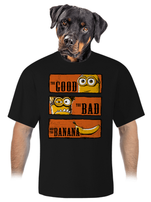 Hodný zlý a banán unisex tričko oversized Black