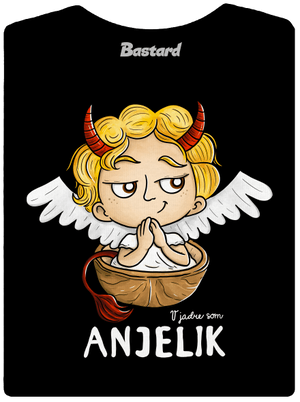 Anjelik dámske tričko prémium Black