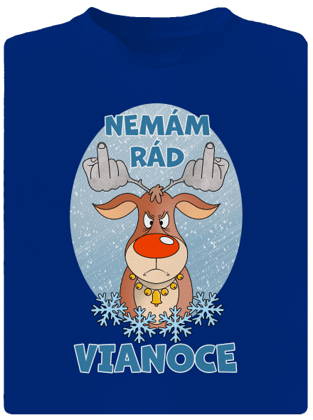 Nemám rád Vianoce pánske športové tričko Royal Blue Mal
