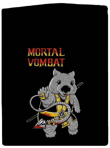 Mortal Vombat pánska mikina na zips Black