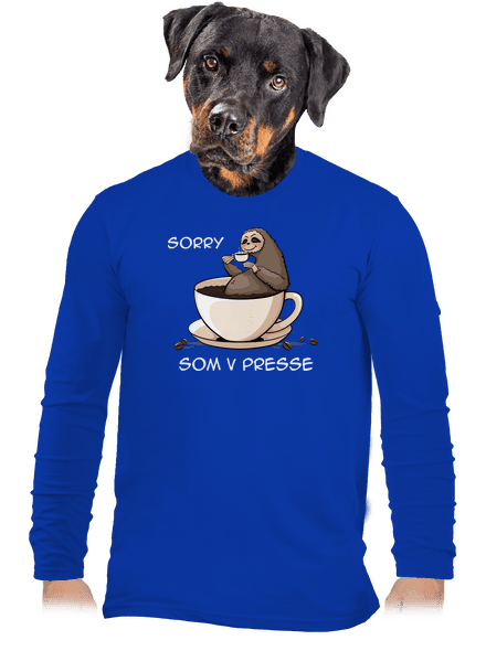 V presse pánske dlhý rukáv Royal Blue