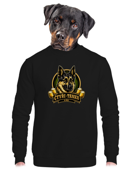 Čtyři z tanku a pes unisex mikina bez kapucne Black