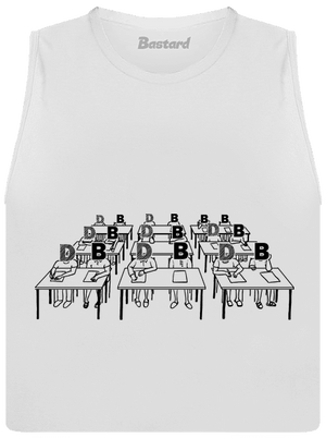 Cimrman: Debil, blbeček dámske tielko voľné White