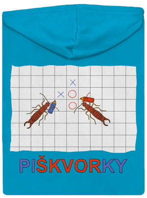 Škvorí piškvorky dámska mikina na zips Blue Atol