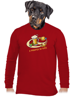A predsa sa točí! pánske dlhý rukáv Red