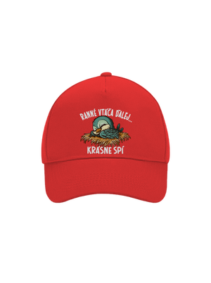 Ranné vtáča spí šiltovka baseballka Classic Red