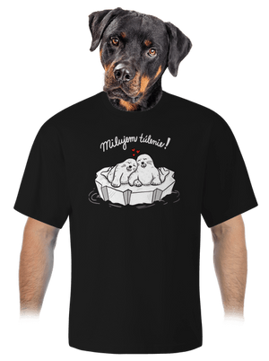 Milujem túlenie unisex tričko oversized Black