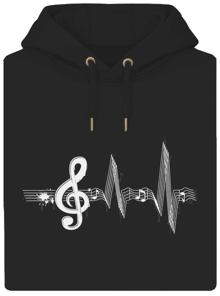 Žijem muzikou unisex mikina premium Dark Black