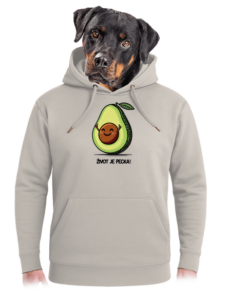 Život je pecka unisex mikina premium Pastel Macchiato