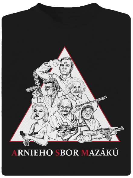 Arnieho sbor mazáků detské športové tričko Black