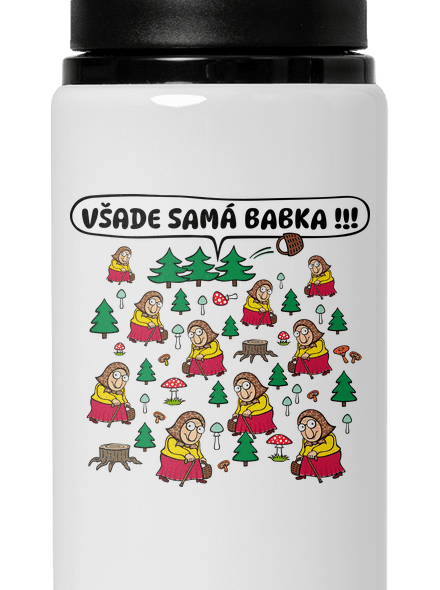 Všade samá babka flaša na vodu White