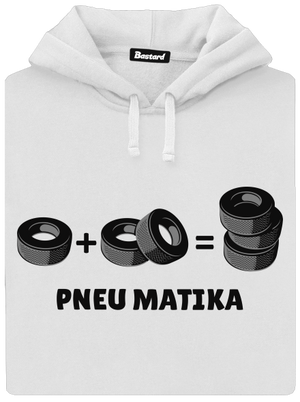 Pneu Matika dámska mikina klokanka White