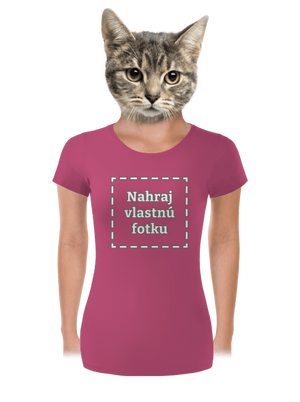 Vlastná potlač dámske tričko prémium Magenta