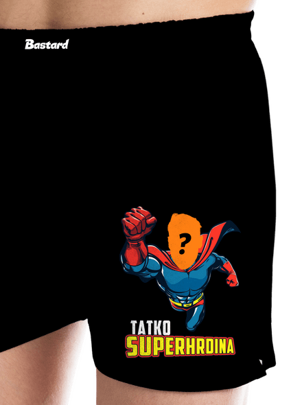 Tatko superhrdina pánske trenky Black