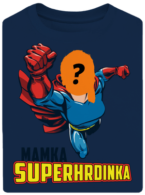 Mamka superhrdinka unisex tričko oversized Midnight Blue
