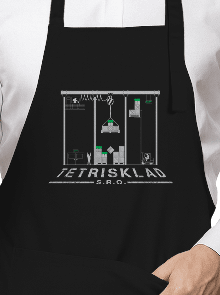 Tetrisklad zástera Black