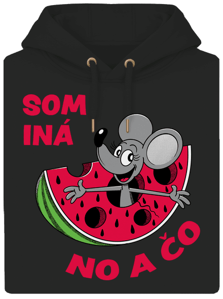 Som iná unisex mikina premium Dark Black