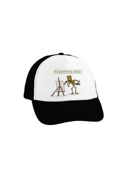 AI generated image šiltovka truckerka Black cap